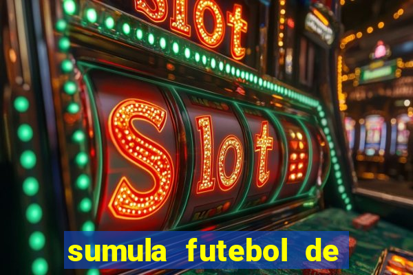 sumula futebol de campo word